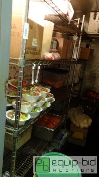lot 789 image: Lot of 2 Metal Wire 4 Tier Shelving