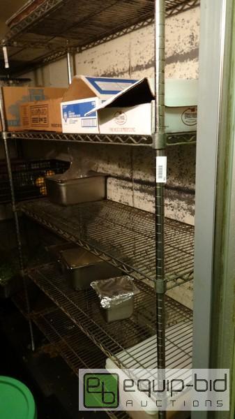 lot 790 image: Lot of 2 Metal Wire 4 Tier Shelving