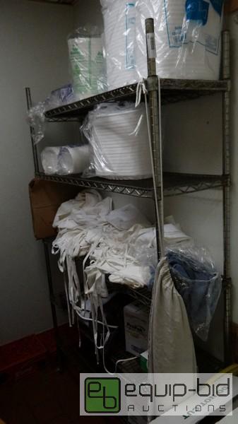 lot 792 image: 5 Tier Metal Wire Metro Shelving
