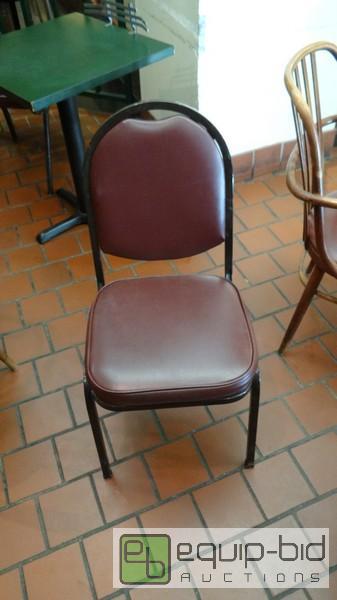 lot 859 image: Lot of (8) Padded Stacking Chairs
