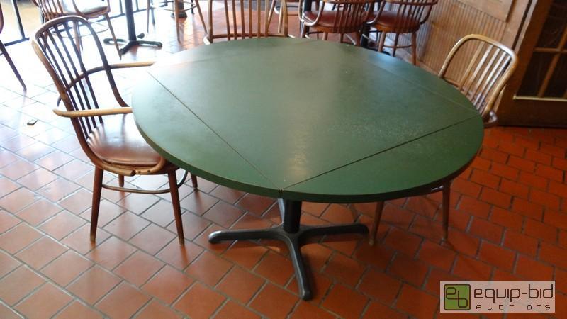 lot 877 image: 50 Round  Adjustable Top Table