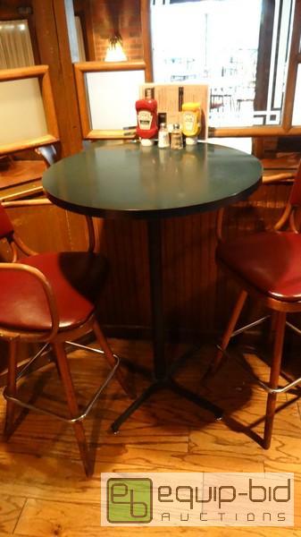 lot 904 image: Green Laminate Top Bar Height Table