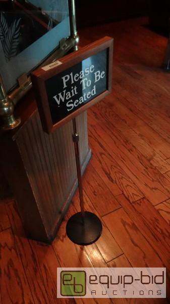 lot 933 image: Single Post Please Be Seated Sign Single Post Please Be Seated Sign