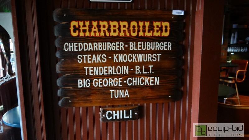 lot 946 image: Custom Street Car Menu Wall Hung Sign  Wall Hung menu Sign