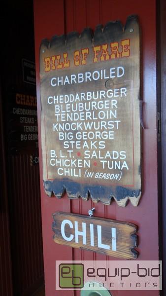 lot 950 image: Custom Street Car Menu Wall Hung Sign  Wall Hung menu Sign
