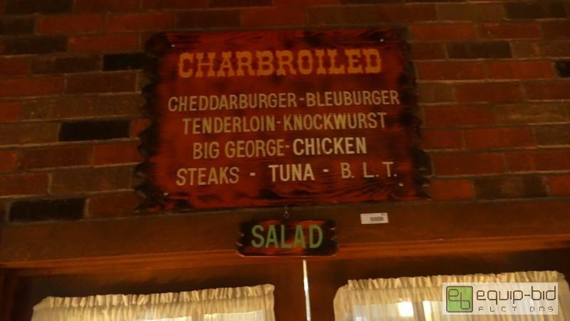 lot 952 image: Custom Street Car Menu Wall Hung Sign  Wall Hung menu Sign