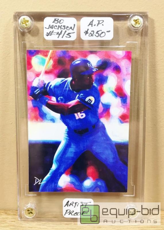 lot 1004 image: BO JACKSON Kansas City Royals Sketch ARTIST PROOF - #45 INCREDIBLY RARE - VALUE $150