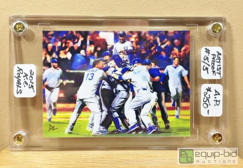 lot 1006 image: Kansas City Royals 2015 WORLD SERIES CHAMPION Sketch ARTIST PROOF- #55 INCREDIBLY RARE - VALUE $250