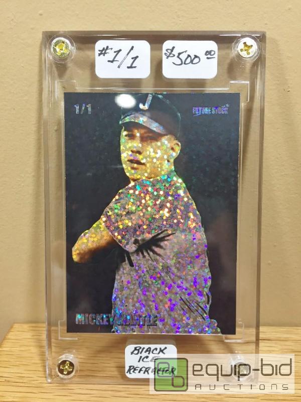 lot 1010 image: Mickey Mantle Joplin Miners BLACK ICE Refractor - ONLY ONE EVER MADE - Serial #11 VALUE $500