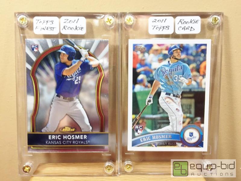 lot 1055 image: ERIC HOSMER - INCREDIBLE (2) CARD ROOKIE LOT - RARE 2011 TOPPS & TOPPS FINEST ROOKIES
