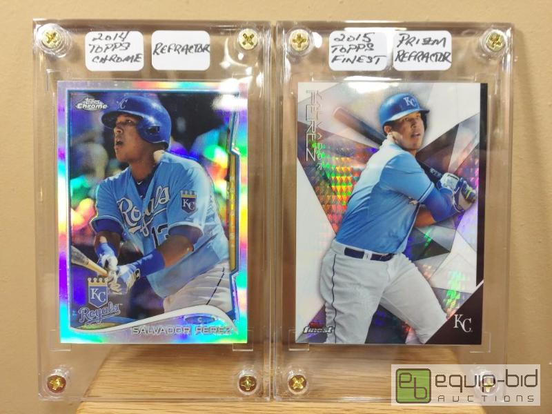 lot 1057 image: (2) RARE SAL PEREZ INSERT CARDS -2014 TOPPS CHROME REFRACTOR RARE 2015 TOPPS FINEST PRISM REFRACTOR
