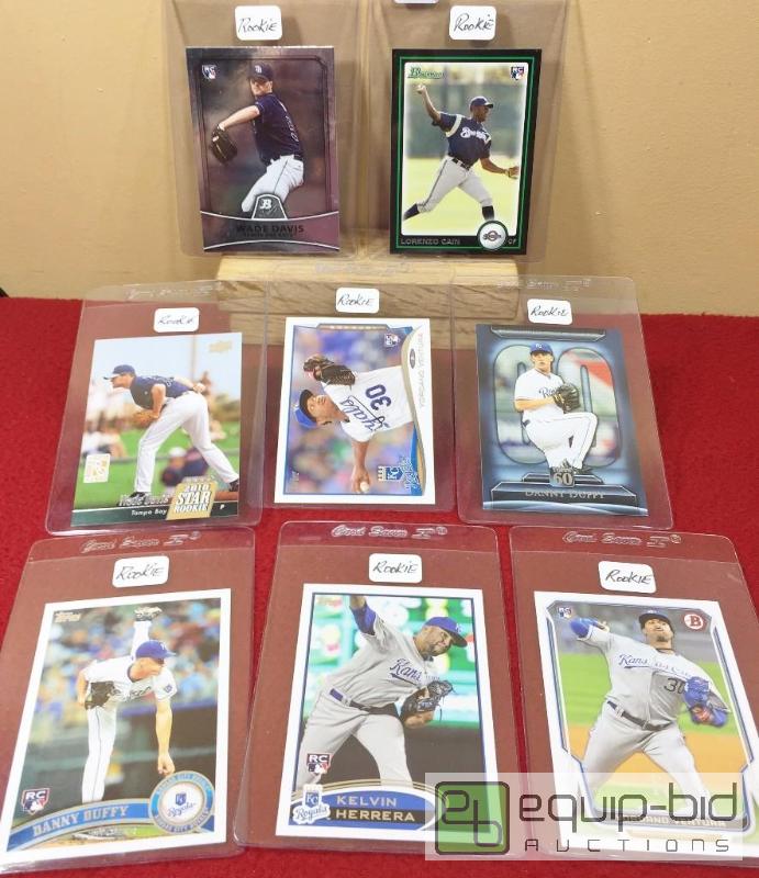 lot 1100 image: (8) KANSAS CITY ROYALS SUPERSTAR ROOKIE CARDS - MUST SEE LOT  CAIN, VENTURA, HERRERA, DUFFY, DAVIS