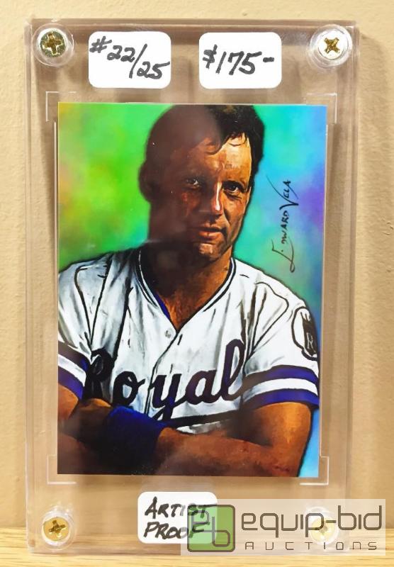 lot 996 image: George Brett Kansas City Royals Sketch ARTIST PROOF - #2225 INCREDIBLY RARE - VALUE $175