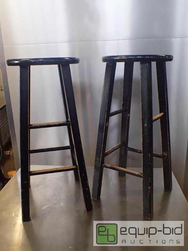 lot 3016 image: (2) Wooden Stools