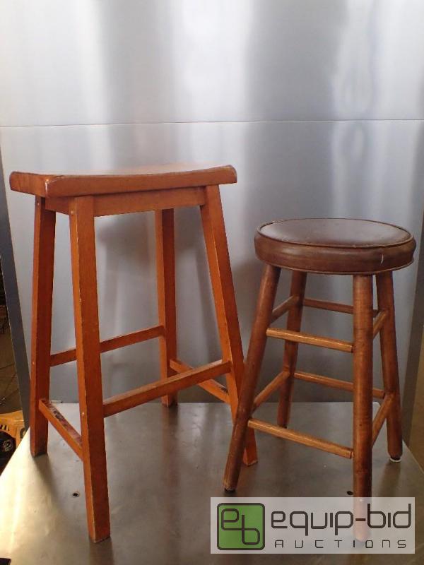 lot 3020 image: (2) Wooden Stools