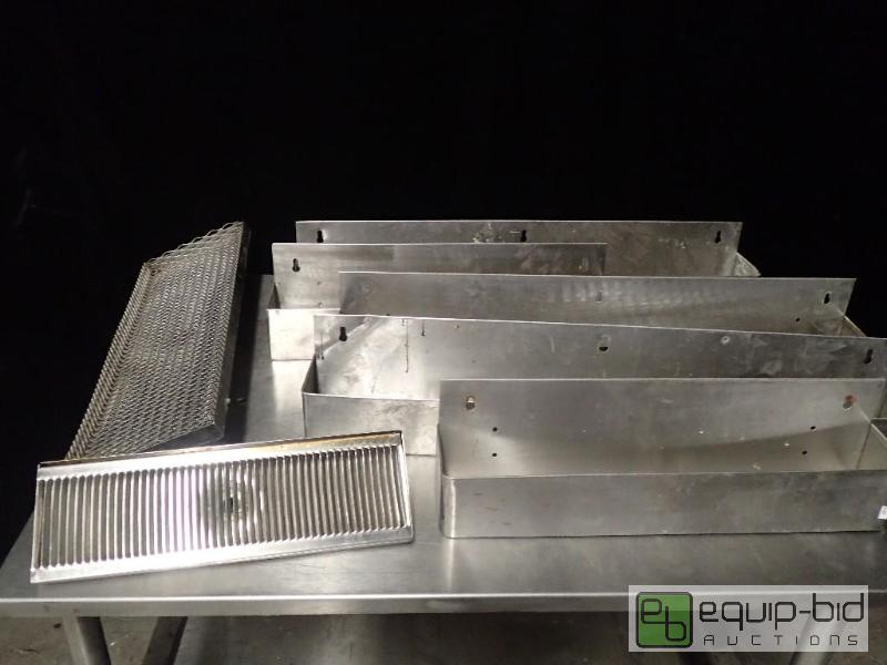 lot 3049 image: (5) Stainless Steel Speed Rails and Bar Drain Equipment