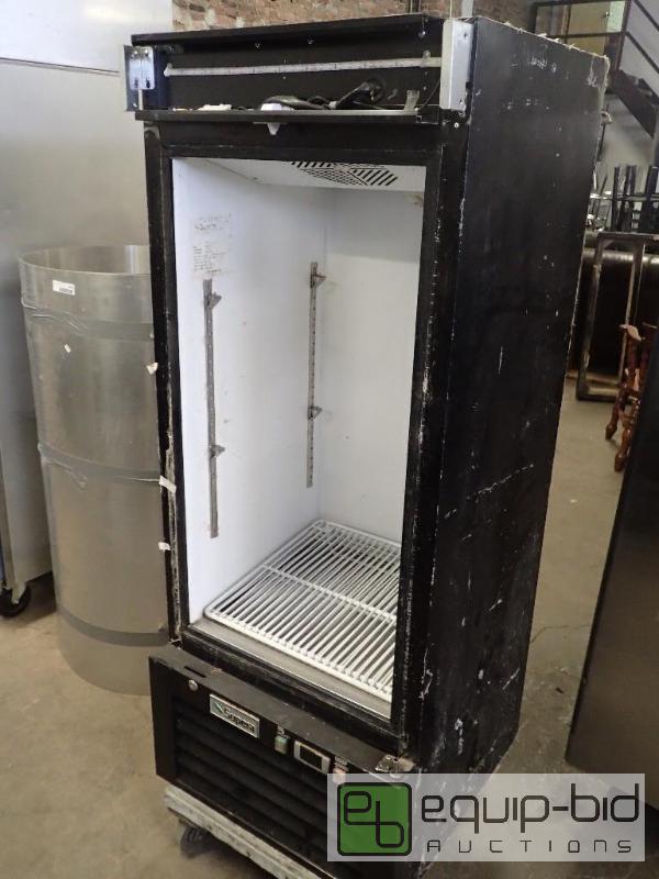 lot 3076 image: Supera 25 Black Glass Door Merchandiser (G1M-12-B-1)