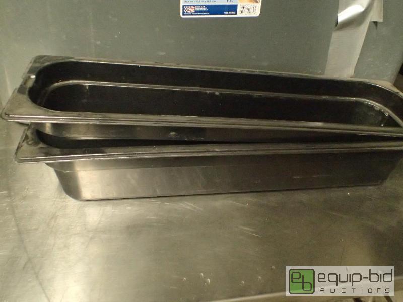 lot 3105 image: Large Tote of Full Size Dough Sheet Pans and Plastic Inserts