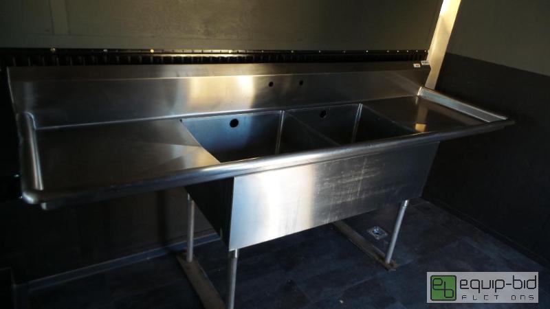 lot 4198 image: Stainless Steel Double Well Sink