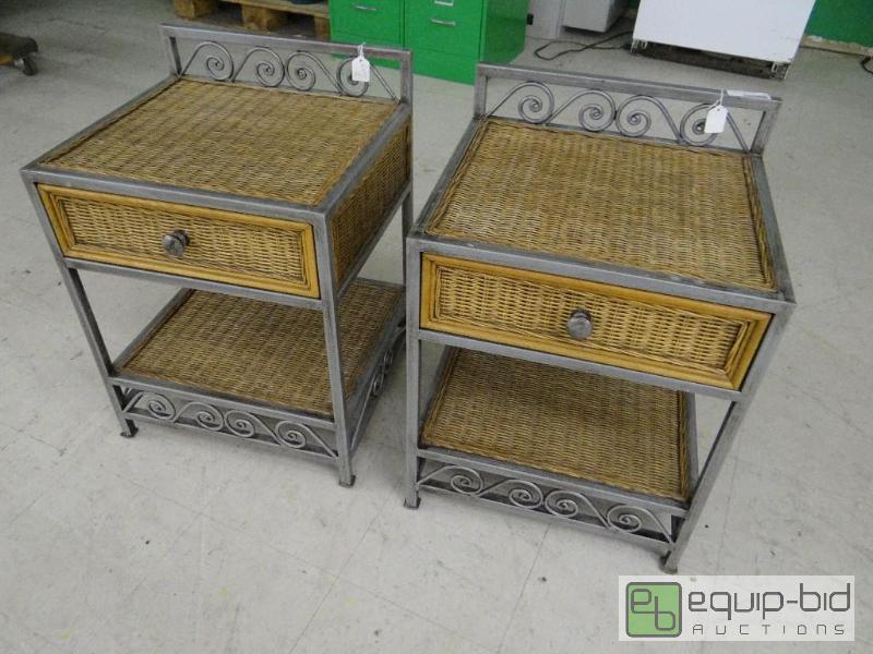 lot 1567 image: Pair of nice looking night stands with drawer...