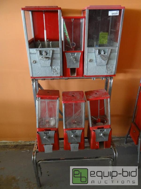 lot 1597 image: vending center with 6 vending machines.  No k...