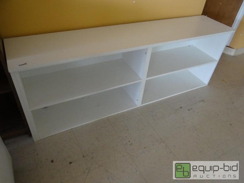 lot 1612 image: White book shelf.  73&quot long x 16&quot w...