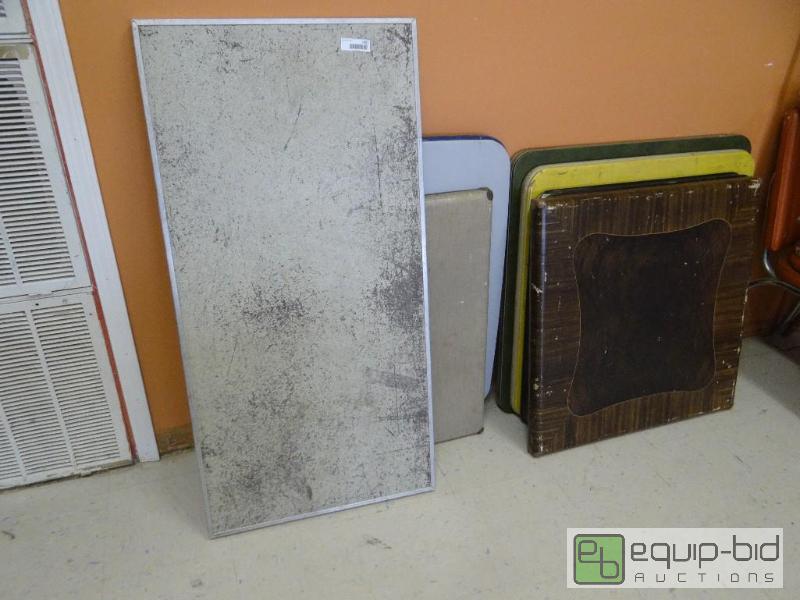 lot 1651 image: Lot of 7 various size card tables....