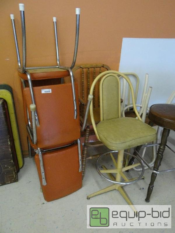 lot 1652 image: Lot of 8 various chairs and stools....