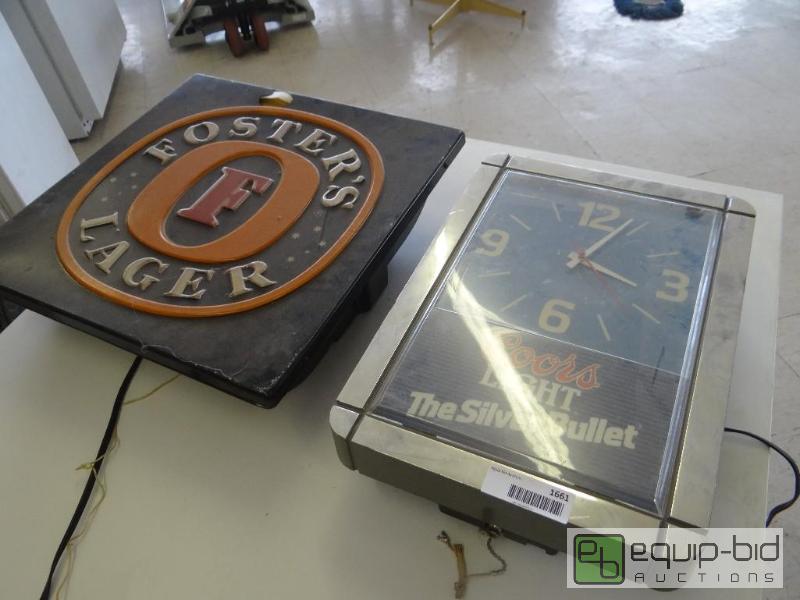 lot 1661 image: 2 non working beer lights....