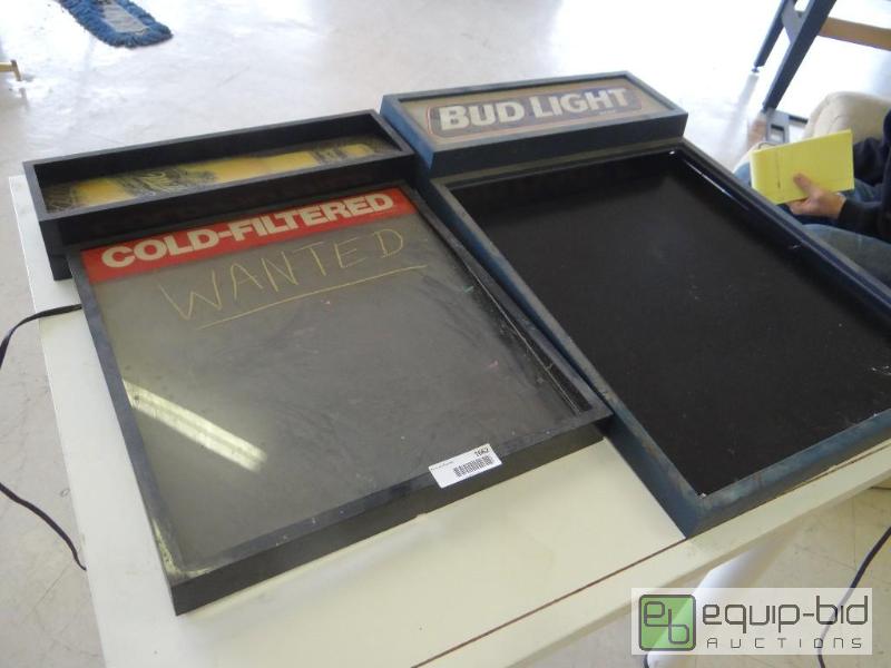 lot 1662 image: 2 lighted sign boards....