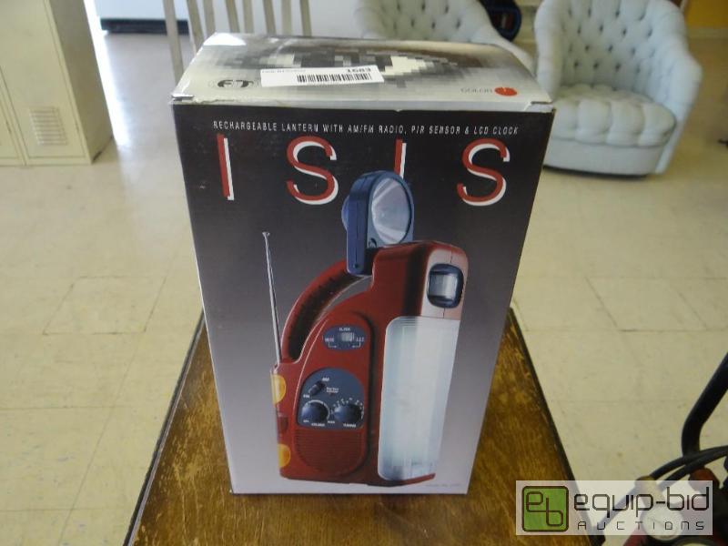lot 1683 image: New in box rechargeable lantern with amfm ra...