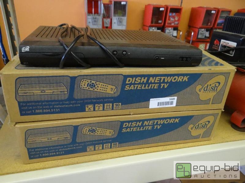 lot 1689 image: 2 dish network satellite receivers with cards...