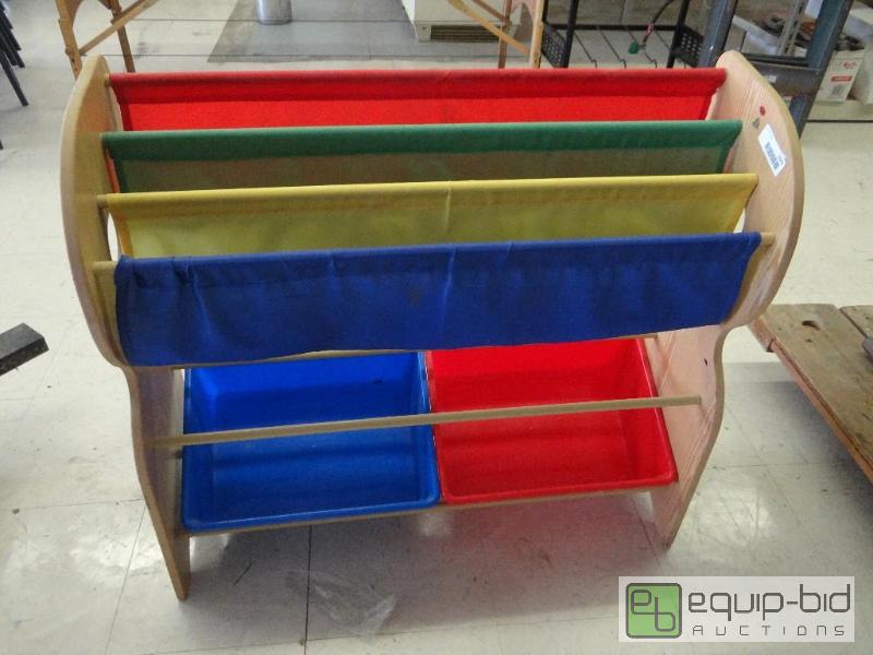 lot 1693 image: Kids magazine rackstorage rack....