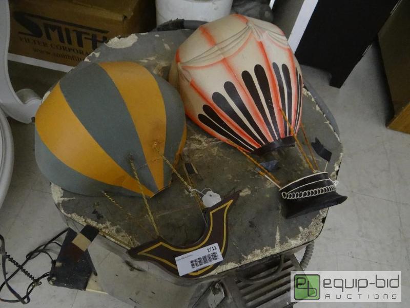 lot 1711 image: 2 wall mount hot air balloon decor....