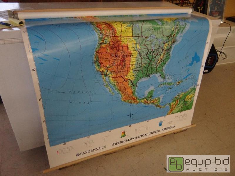lot 1746 image: School house style pull down north america ma...