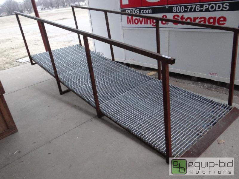 lot 1753 image: Heavy duty custom built wheel chair ramp with...