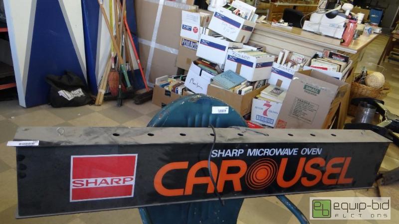 lot 466 image: Sharp microwave oven lighted sign. 51&quot l...