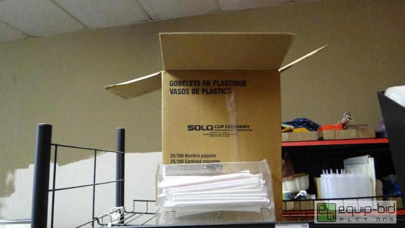 lot 526 image: Metal wire shelf with contents.  Lid rack, mi...