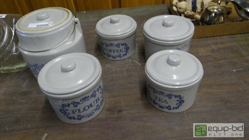 lot 536 image: Canister set with lids....
