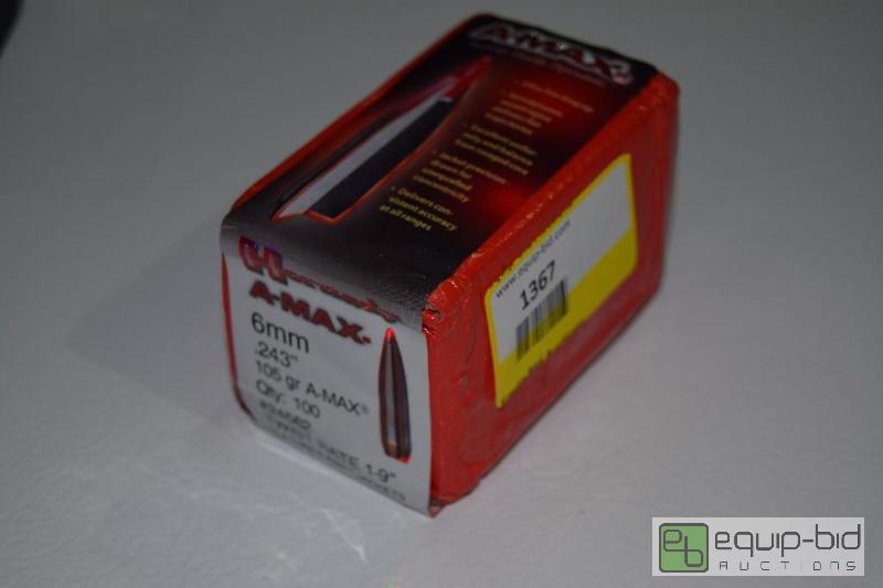 lot 1367 image: 100 count 6mm reloading bullets...