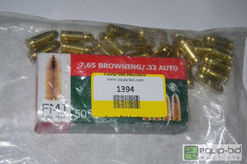 lot 1394 image: 74 rounds of 32 auto...