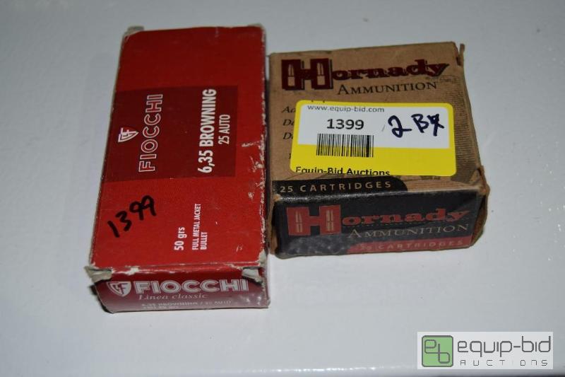 lot 1399 image: 50 rounds of 25 auto 21 rounds 32 auto...