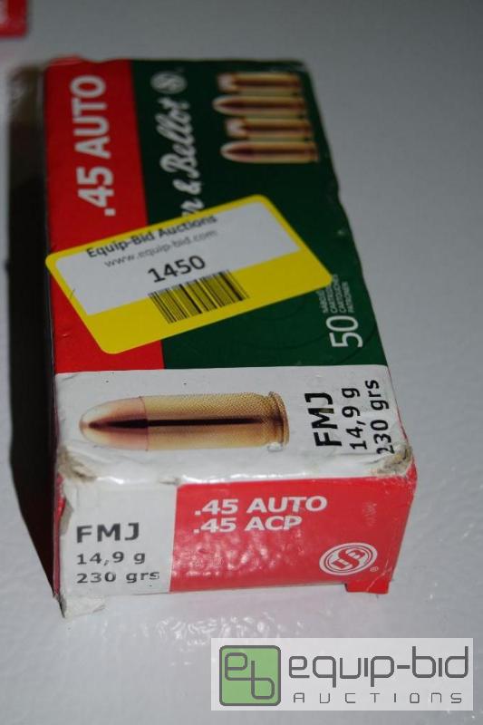 lot 1450 image: 50 rounds 45 Auto...