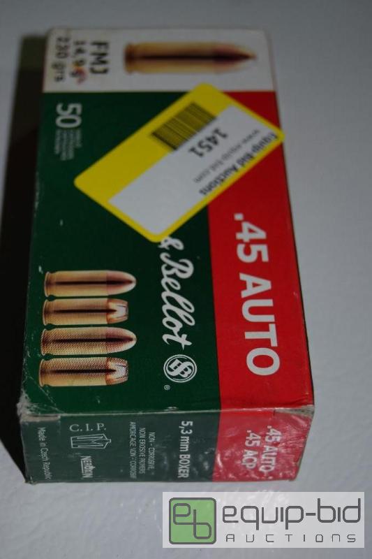 lot 1451 image: 50 rounds 45 Auto...