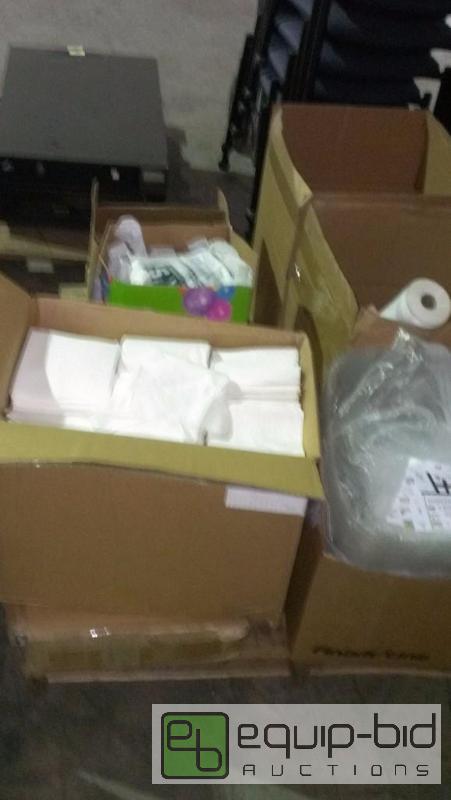 lot 1610 image: Pallet with T-Shirt Bags, Box of Sticky Label...