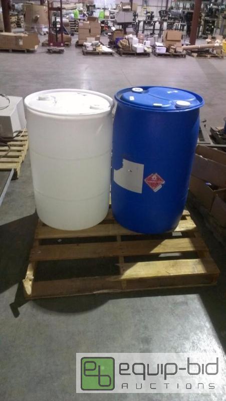 lot 1617 image: 2 - 55 Gallon Poly Barrels....