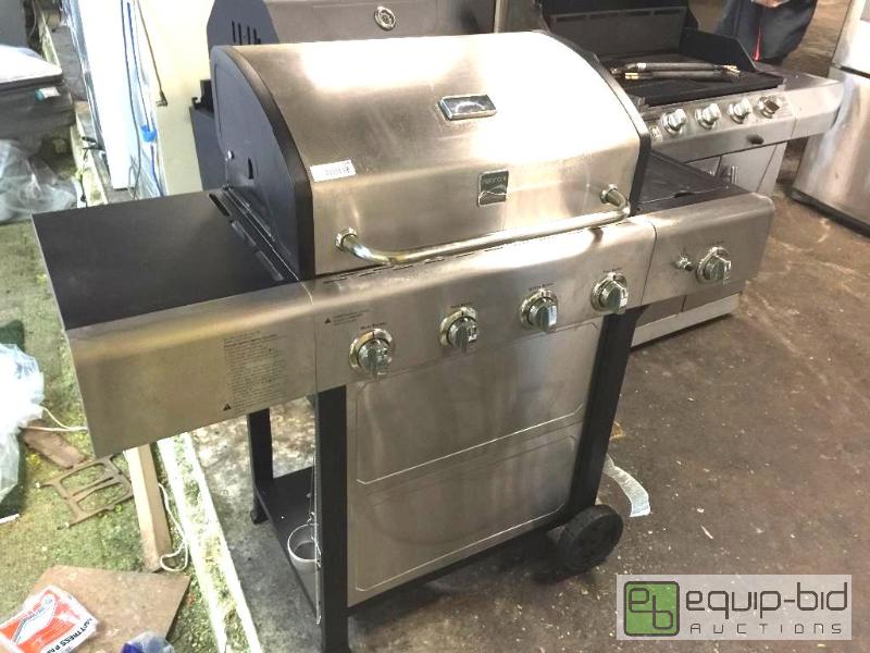 lot 50-68 image: Kenmore 4 Burner Gas Grill With Stainless Steel Lid