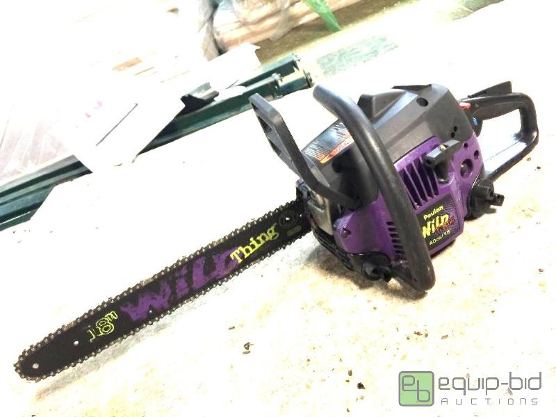 lot 5077 image: Poulan 952802036 40cc Gas 18 in. WildThing Chainsaw