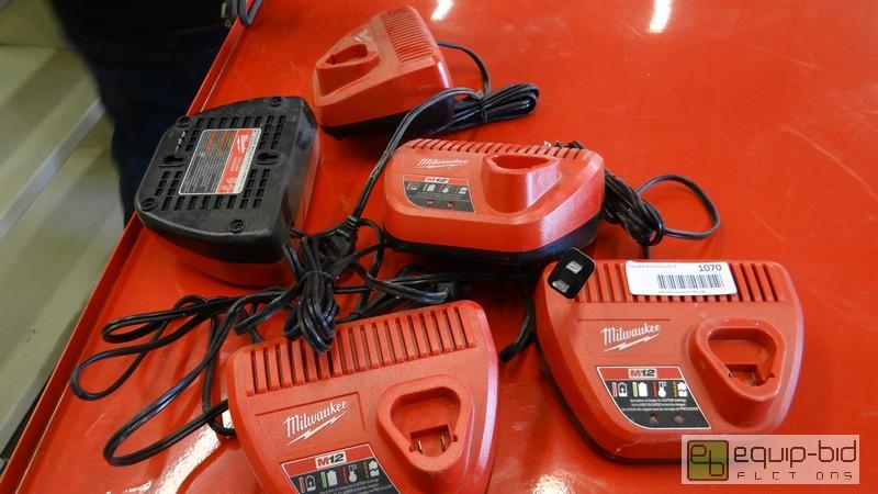 lot 1070 image: Lot Of Milwaukee M12 Chargers