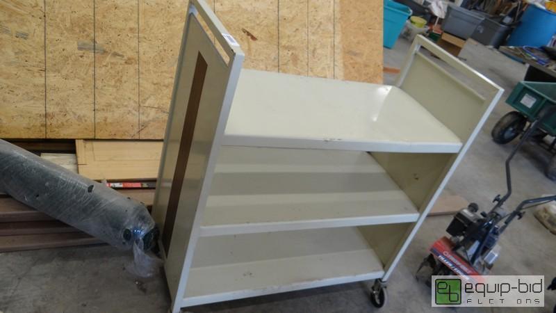 lot 1071 image: 3 Tier Librarians Cart